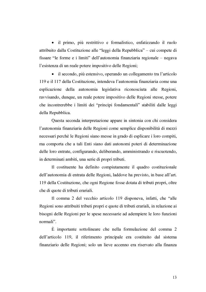 Anteprima della tesi: L'attuazione del federalismo fiscale: il contributo della Corte Costituzionale, Pagina 9
