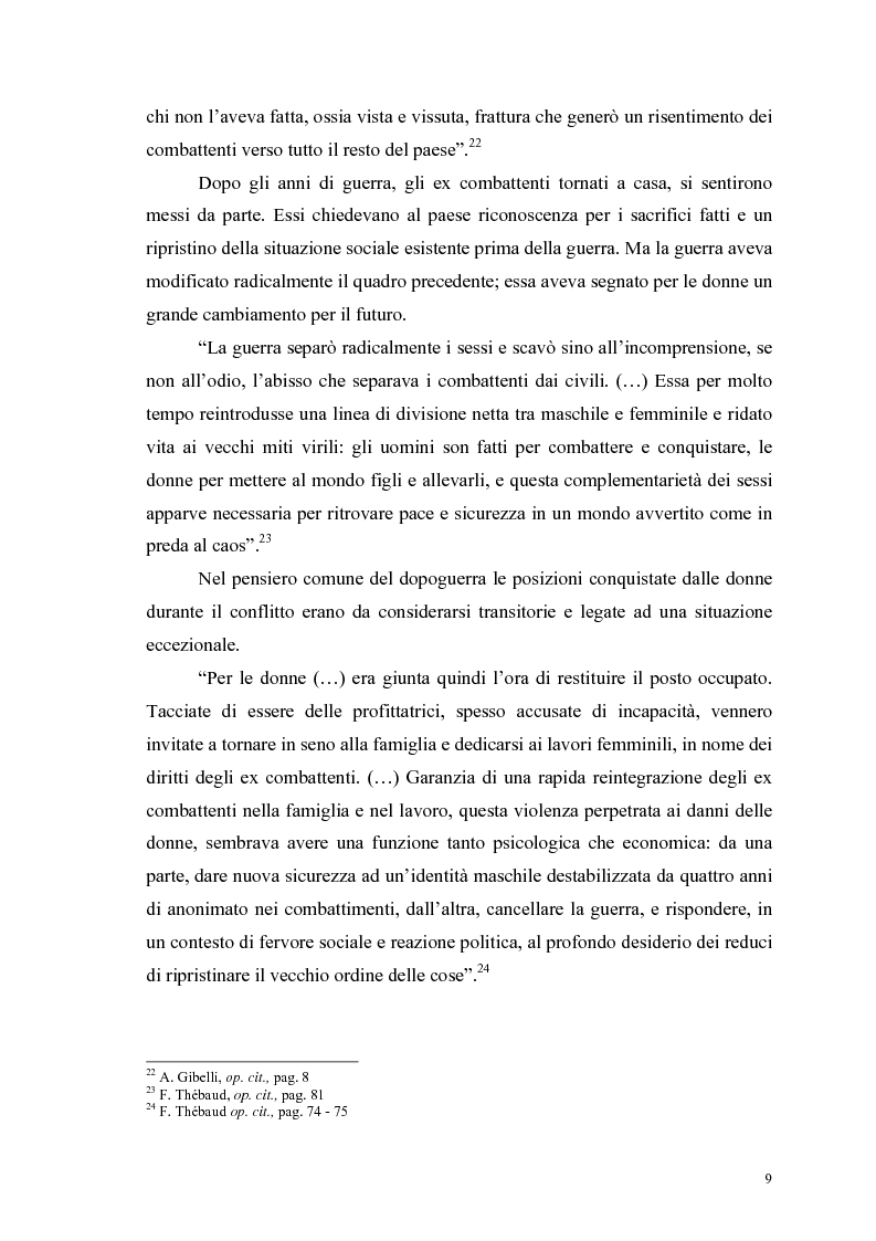 Anteprima della tesi: La figura della donna attraverso l'analisi di due riviste femminili del periodo fascista: Il Giornale delle Donne e La Donna, 1921-1935, Pagina 14