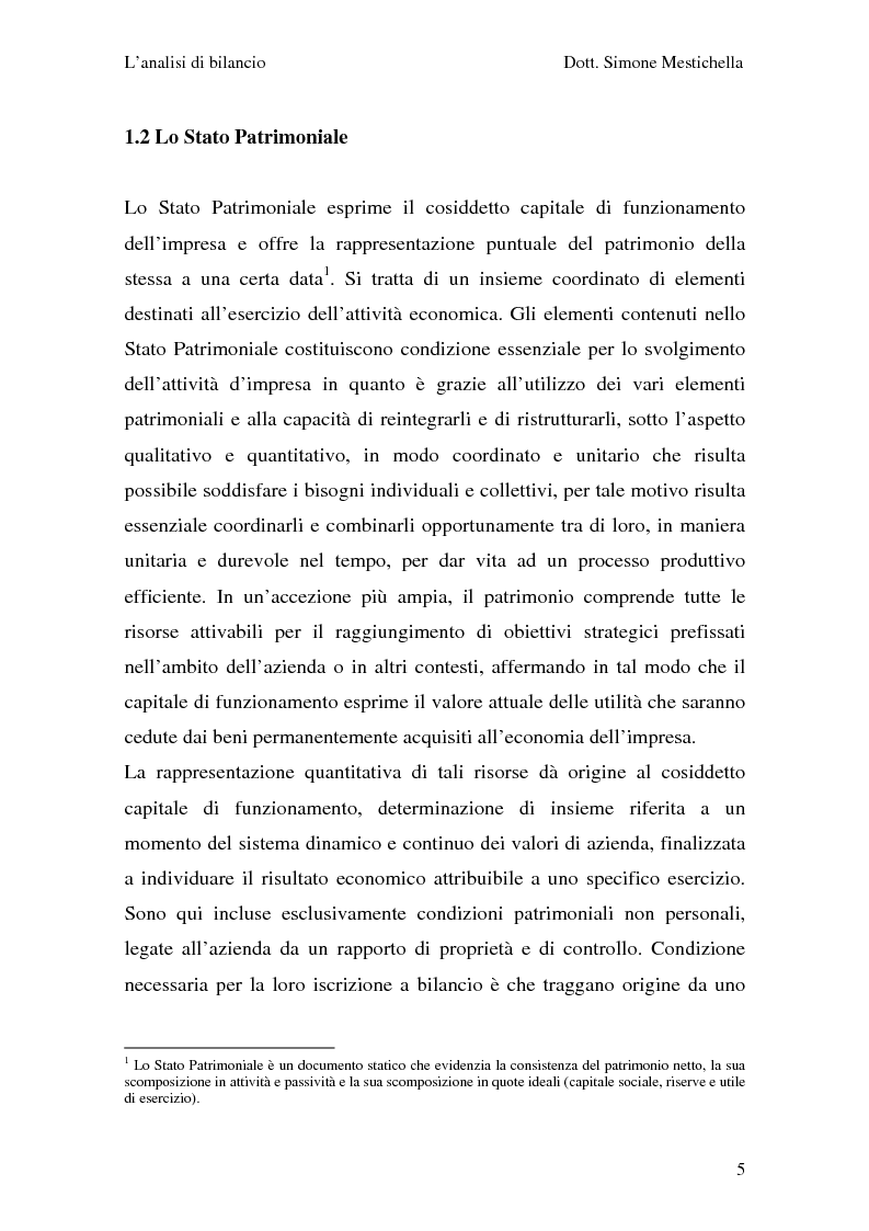 Anteprima della tesi: L'analisi di bilancio e il caso Cementir SpA, Pagina 3
