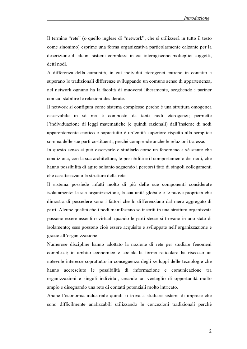 Anteprima della tesi: Applicazione di temi di analisi dei network alle filiere innovative, Pagina 2