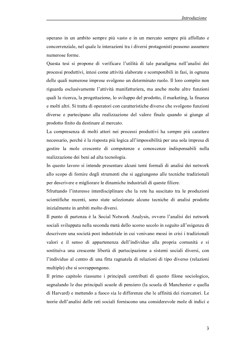 Anteprima della tesi: Applicazione di temi di analisi dei network alle filiere innovative, Pagina 3