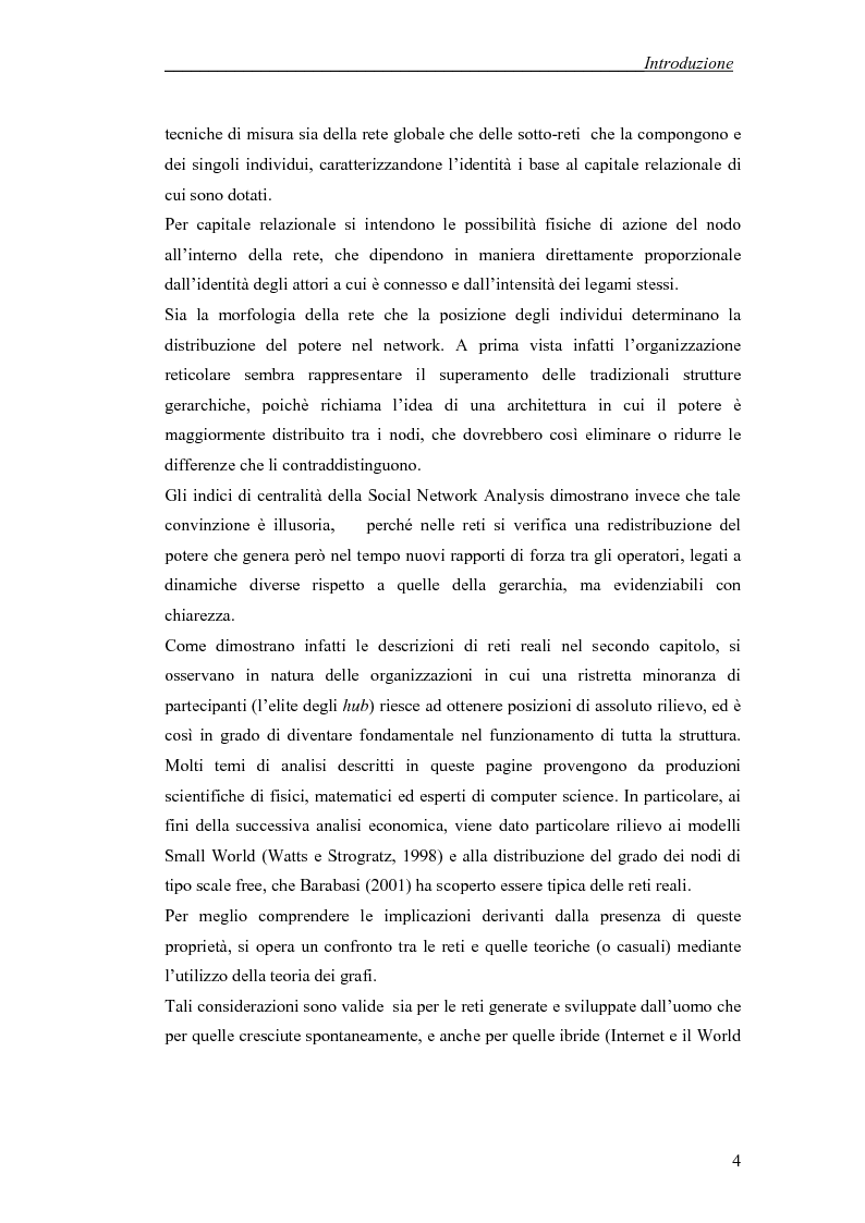 Anteprima della tesi: Applicazione di temi di analisi dei network alle filiere innovative, Pagina 4
