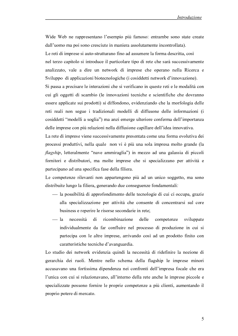 Anteprima della tesi: Applicazione di temi di analisi dei network alle filiere innovative, Pagina 5