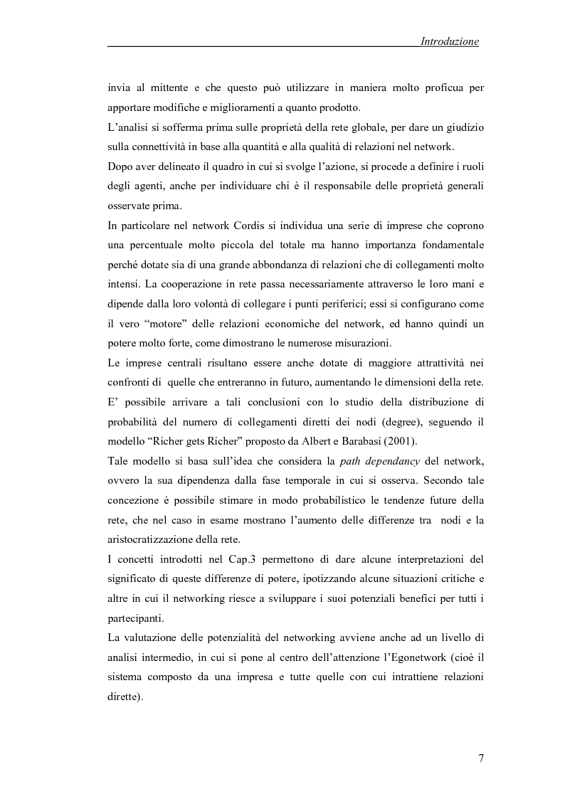 Anteprima della tesi: Applicazione di temi di analisi dei network alle filiere innovative, Pagina 7