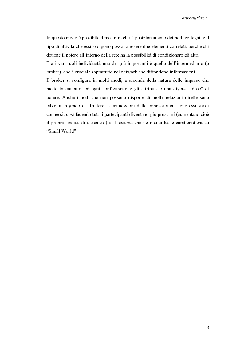 Anteprima della tesi: Applicazione di temi di analisi dei network alle filiere innovative, Pagina 8