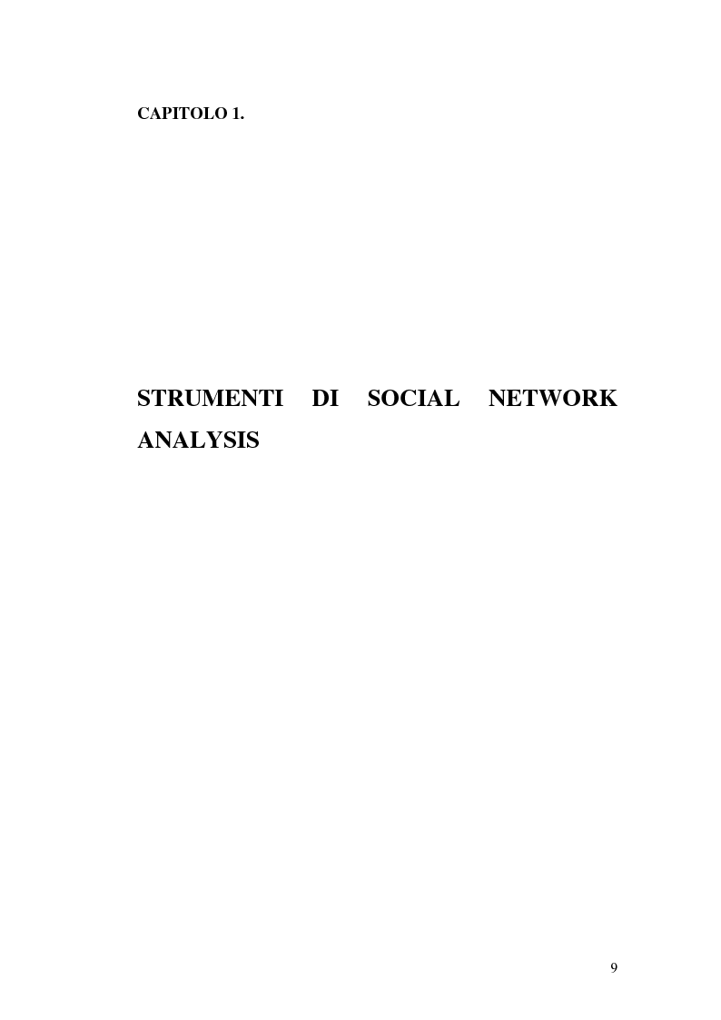 Anteprima della tesi: Applicazione di temi di analisi dei network alle filiere innovative, Pagina 9