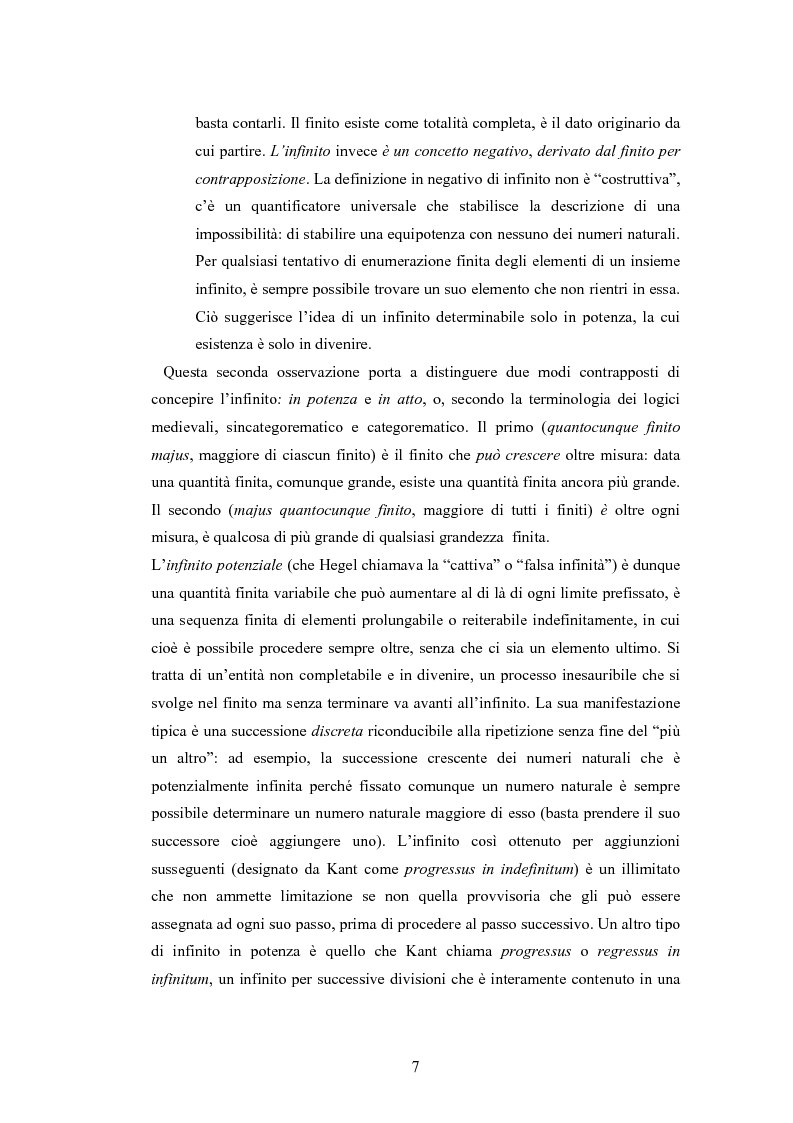 Anteprima della tesi: Il concetto di infinito nella teoria assiomatica degli insiemi, Pagina 6