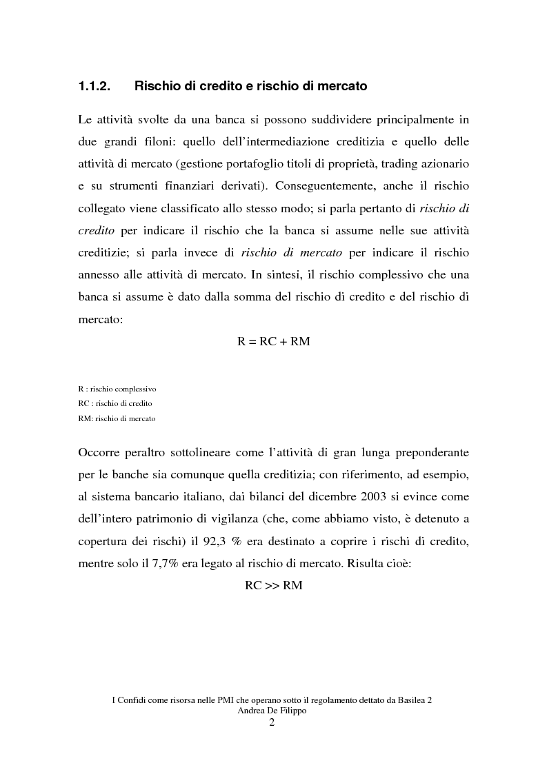 Anteprima della tesi: I confidi come risorsa per le piccole e medie imprese che adottano il regolamento dettato da Basilea 2, Pagina 2