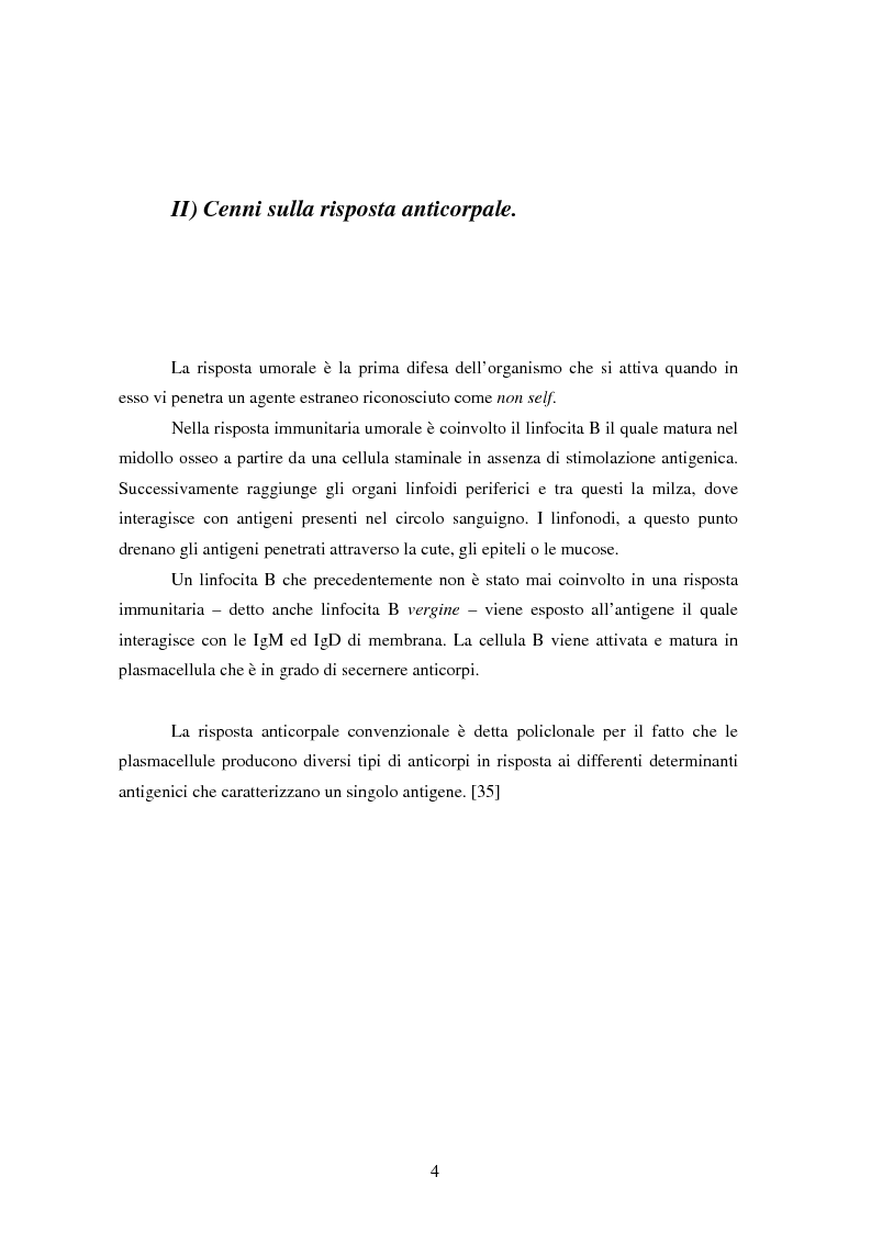 Anteprima della tesi: Produzione di anticorpi monoclonali con scopi diagnostici in ambito veterinario ed alimentare, Pagina 4