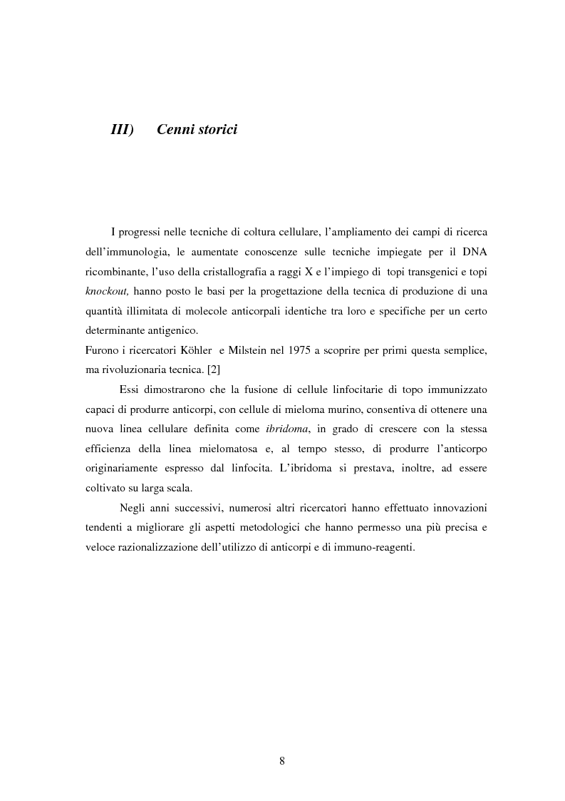 Anteprima della tesi: Produzione di anticorpi monoclonali con scopi diagnostici in ambito veterinario ed alimentare, Pagina 8