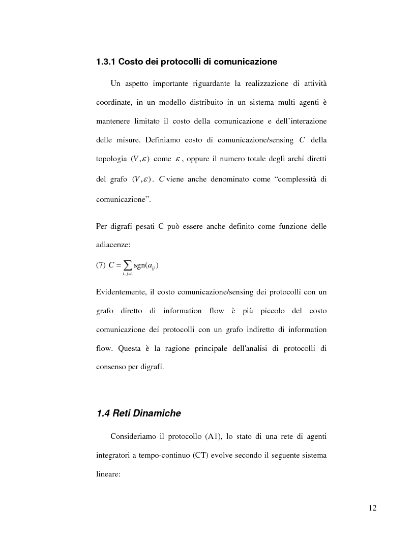 Anteprima della tesi: Strategie di consenso per il filtraggio, la fusione e la stima dei parametri in Reti di Agenti, Pagina 10