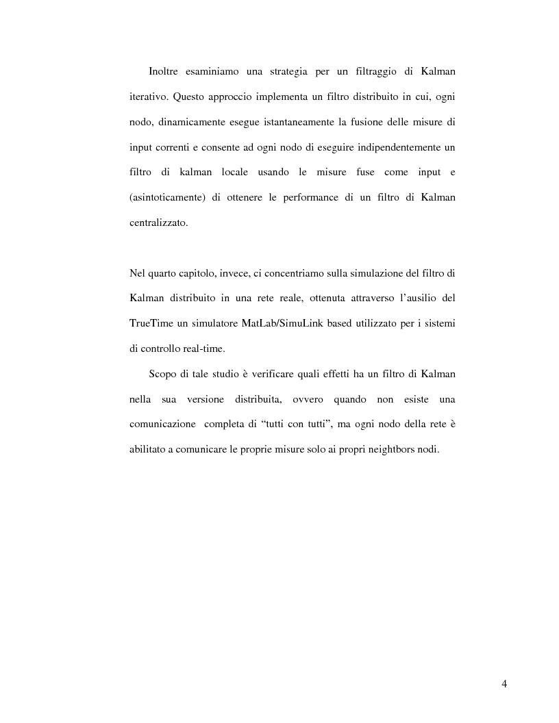 Anteprima della tesi: Strategie di consenso per il filtraggio, la fusione e la stima dei parametri in Reti di Agenti, Pagina 2