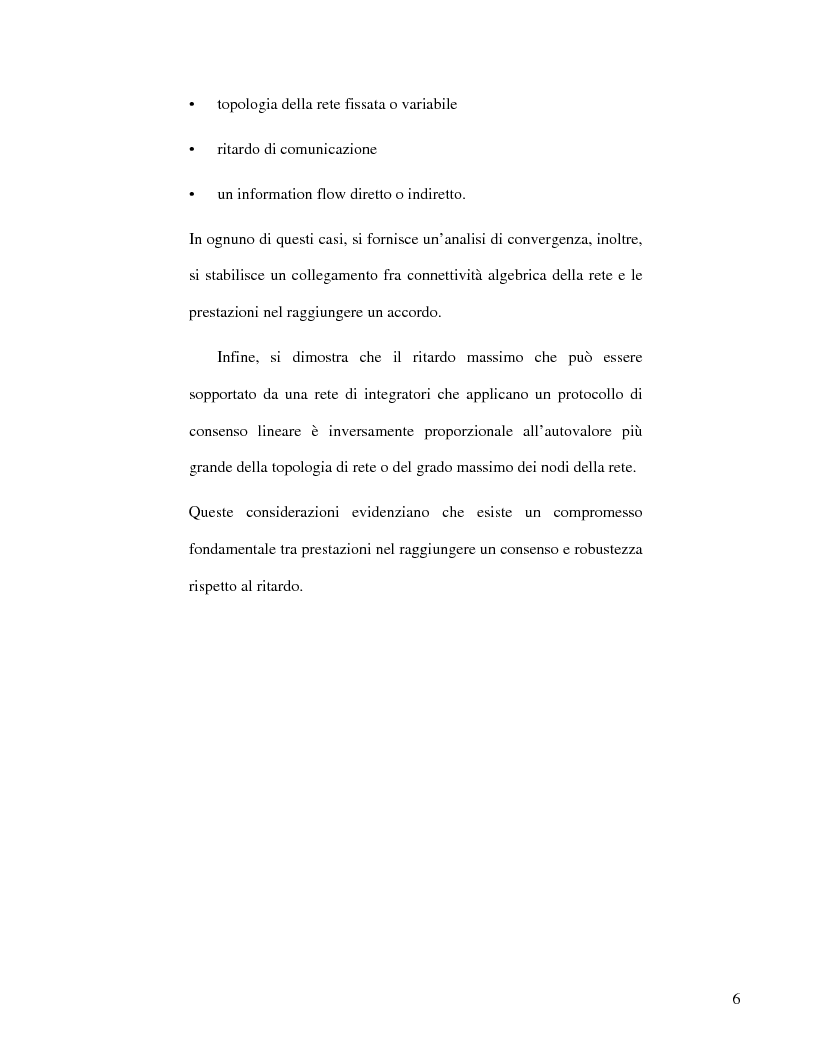 Anteprima della tesi: Strategie di consenso per il filtraggio, la fusione e la stima dei parametri in Reti di Agenti, Pagina 4