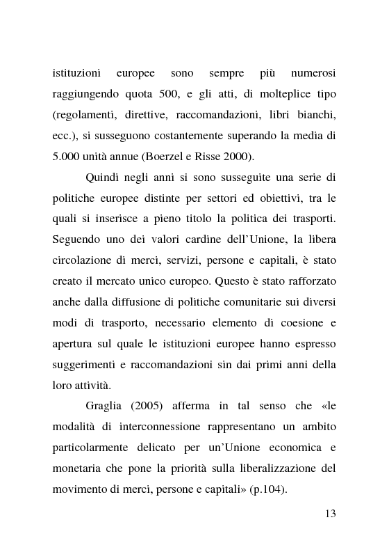 Anteprima della tesi: L'impatto delle politiche europee sulla riorganizzazione delle ferrovie italiane, Pagina 13