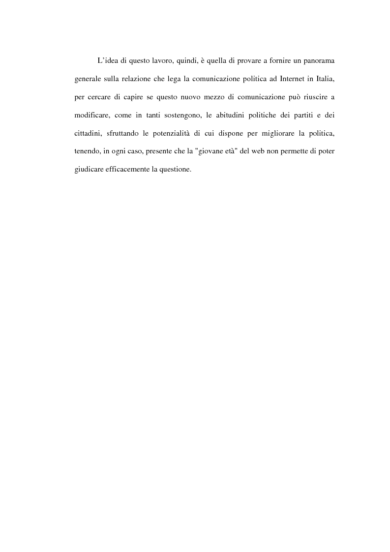 Anteprima della tesi: La comunicazione politica in Internet, Pagina 2