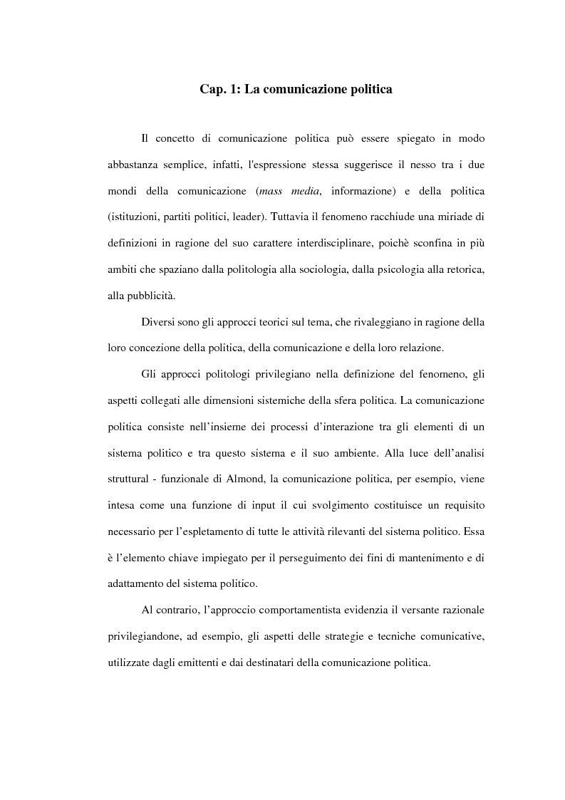 Anteprima della tesi: La comunicazione politica in Internet, Pagina 3