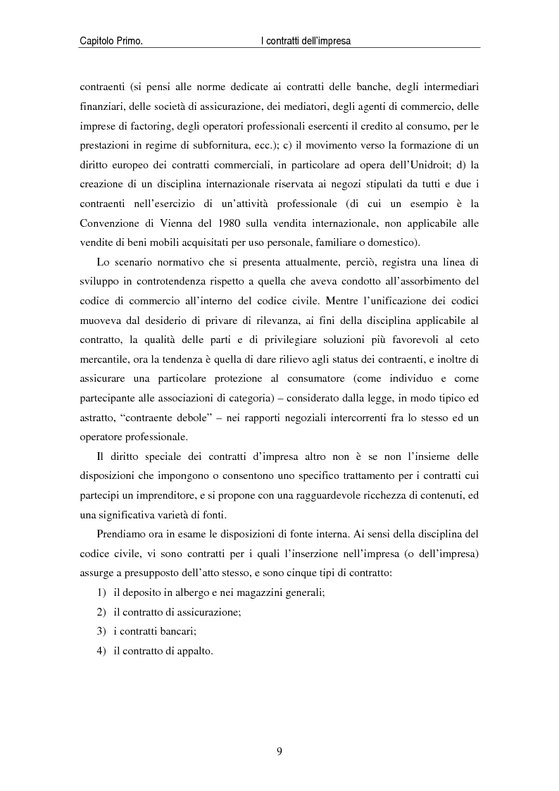 Anteprima della tesi: I contratti delle imprese. Profili giuridici contabili e fiscali., Pagina 11