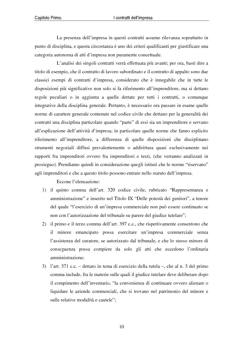 Anteprima della tesi: I contratti delle imprese. Profili giuridici contabili e fiscali., Pagina 12