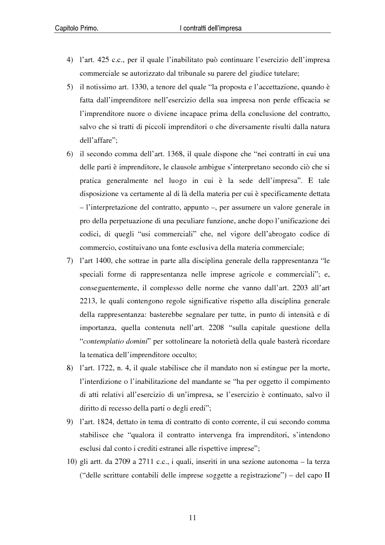 Anteprima della tesi: I contratti delle imprese. Profili giuridici contabili e fiscali., Pagina 13
