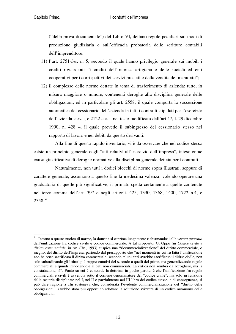 Anteprima della tesi: I contratti delle imprese. Profili giuridici contabili e fiscali., Pagina 14