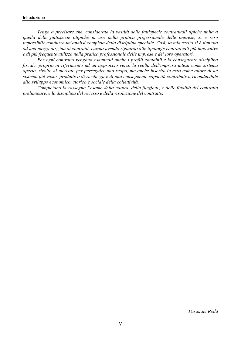 Anteprima della tesi: I contratti delle imprese. Profili giuridici contabili e fiscali., Pagina 2