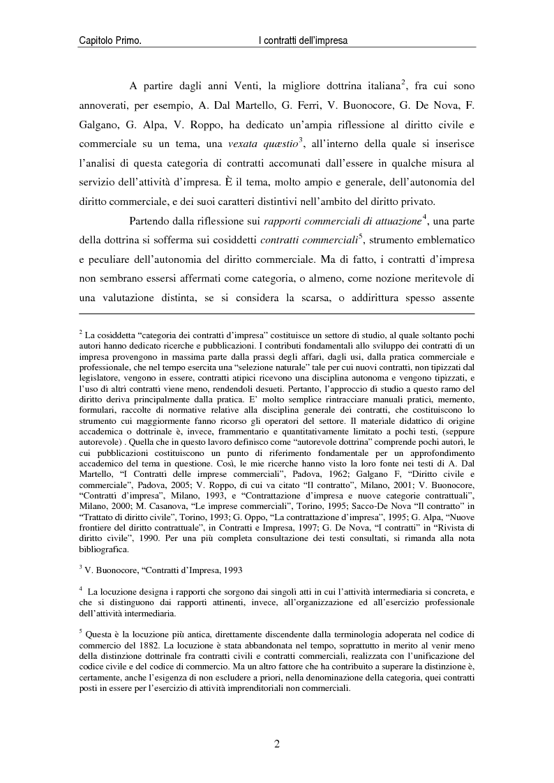 Anteprima della tesi: I contratti delle imprese. Profili giuridici contabili e fiscali., Pagina 4