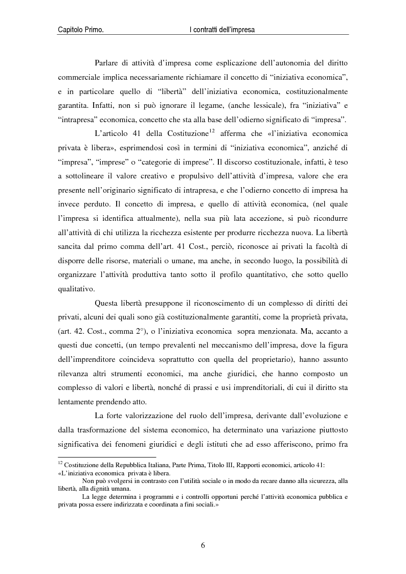 Anteprima della tesi: I contratti delle imprese. Profili giuridici contabili e fiscali., Pagina 8