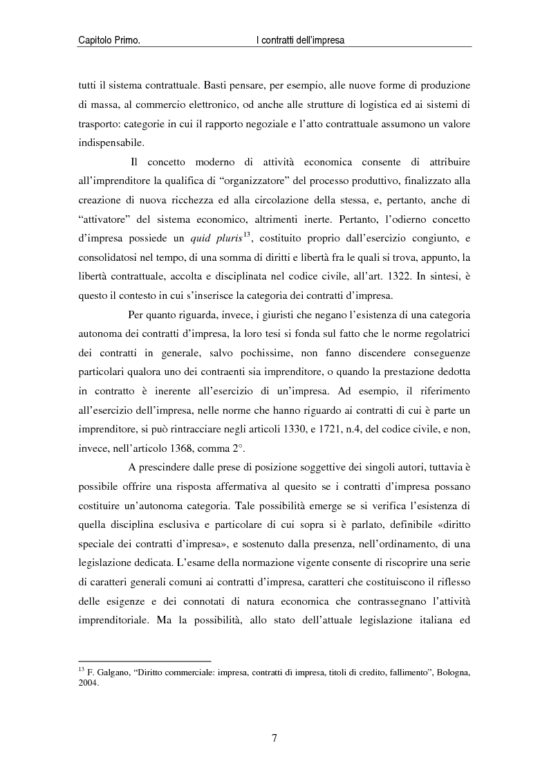 Anteprima della tesi: I contratti delle imprese. Profili giuridici contabili e fiscali., Pagina 9