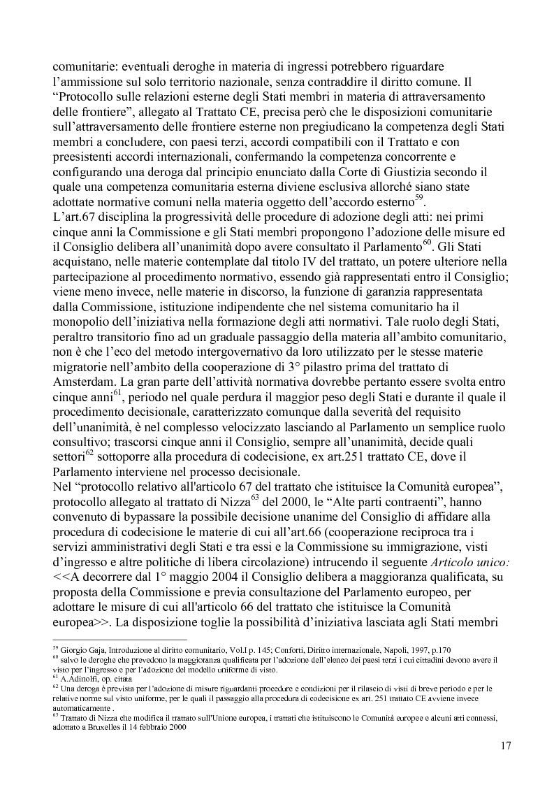 Anteprima della tesi: La politica comunitaria in materia di lavoro degli extracomunitari, Pagina 14