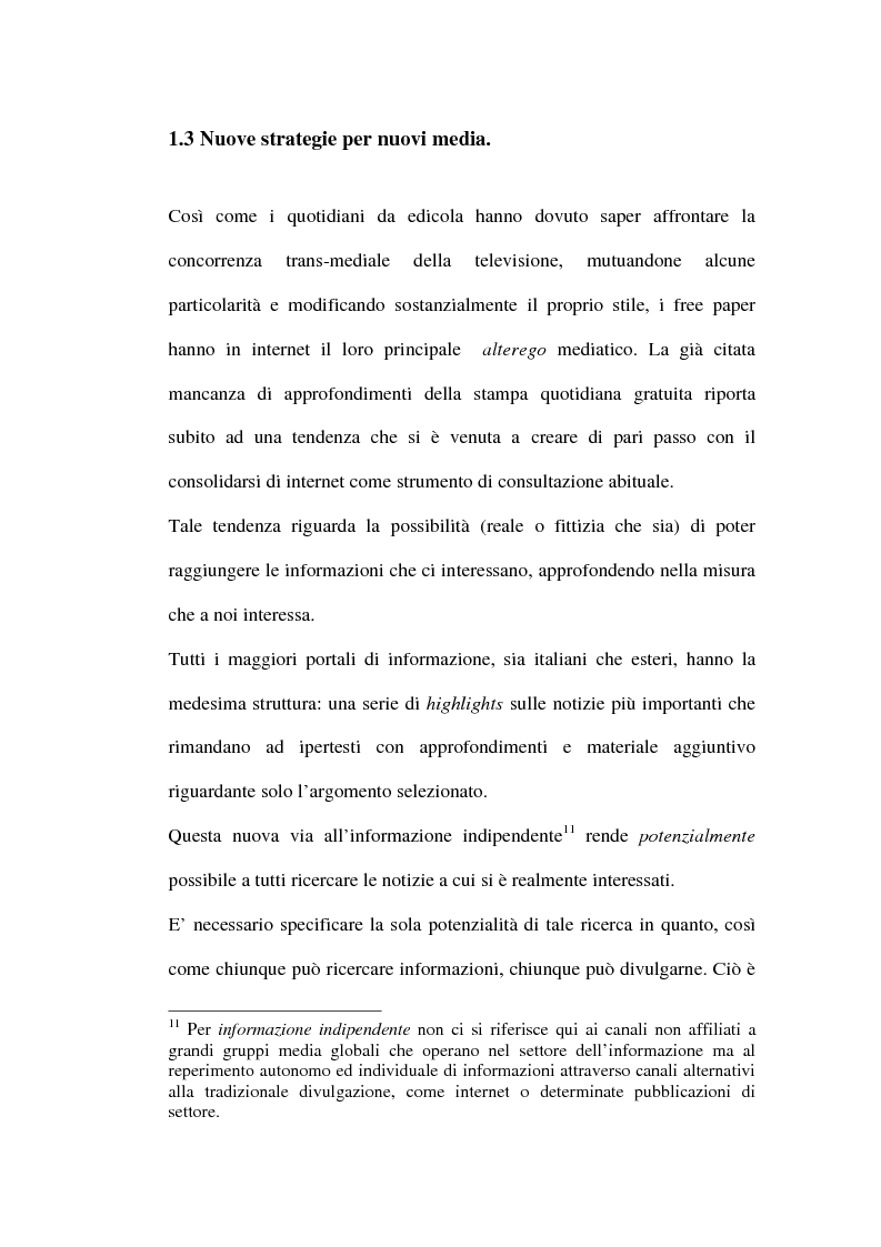 Anteprima della tesi: Le riviste periodiche a distribuzione gratuita, Pagina 14