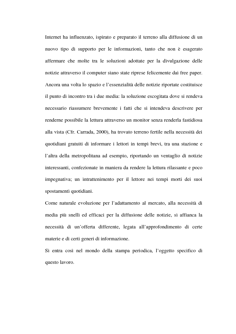 Anteprima della tesi: Le riviste periodiche a distribuzione gratuita, Pagina 16