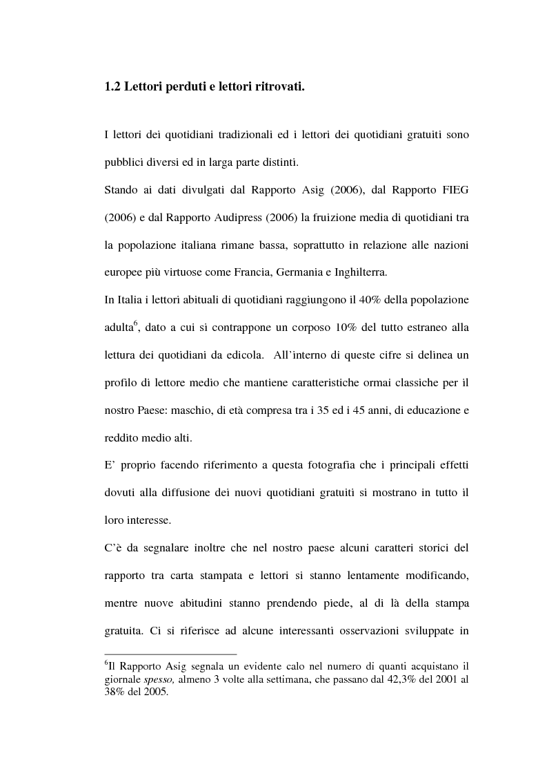 Anteprima della tesi: Le riviste periodiche a distribuzione gratuita, Pagina 9