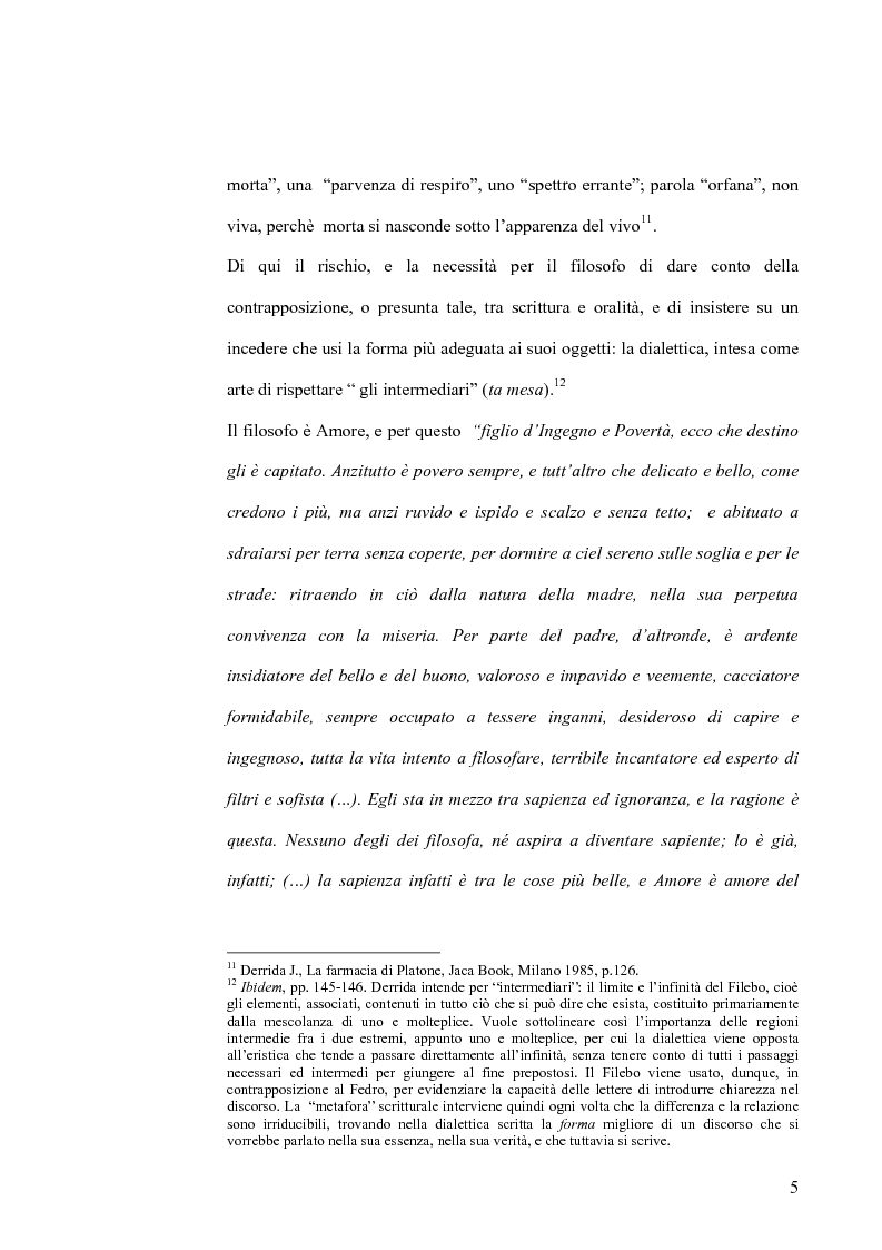 Anteprima della tesi: Forma dialogica e dialettica nel Fedro, Pagina 5