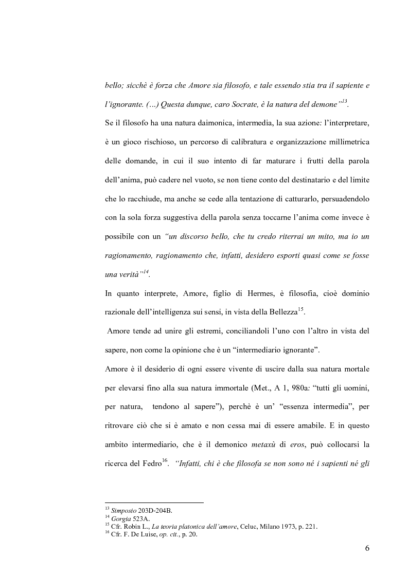 Anteprima della tesi: Forma dialogica e dialettica nel Fedro, Pagina 6