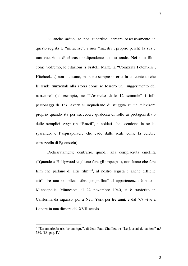 Anteprima della tesi: Il cinema di Terry Gilliam: isotopie dell' "altrove" e analisi di "Brazil", Pagina 2