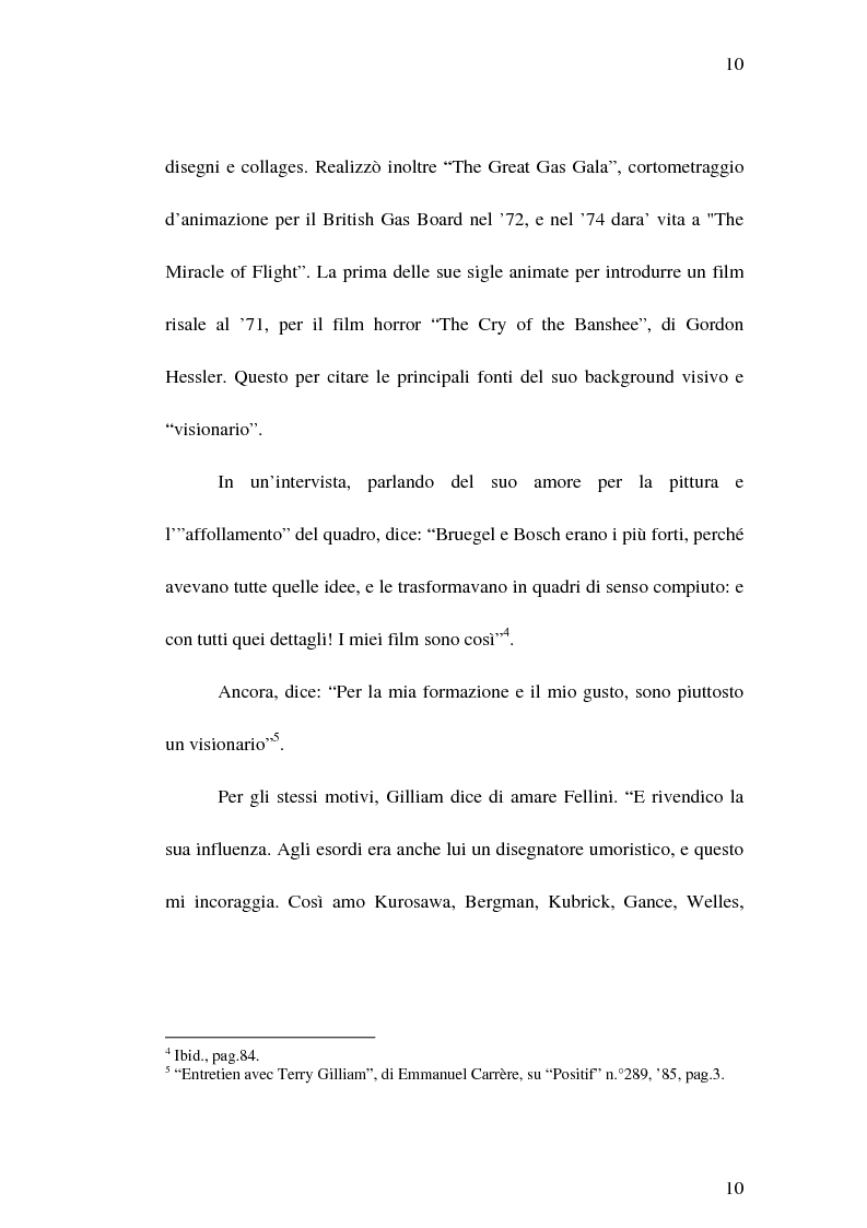 Anteprima della tesi: Il cinema di Terry Gilliam: isotopie dell' "altrove" e analisi di "Brazil", Pagina 9