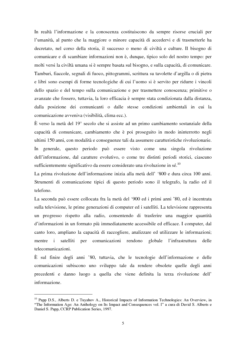 Anteprima della tesi: La sicurezza del cyberspazio: analisi e considerazioni, Pagina 5