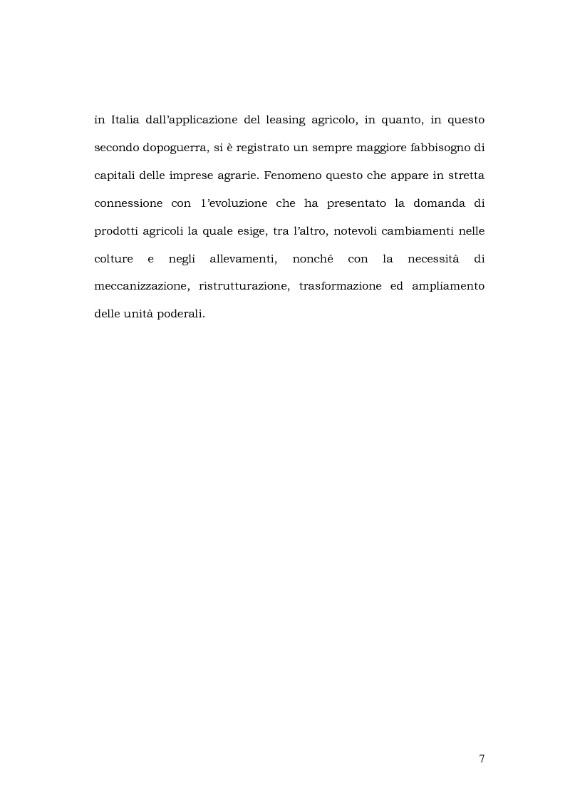 Anteprima della tesi: Il leasing in agricoltura, Pagina 4