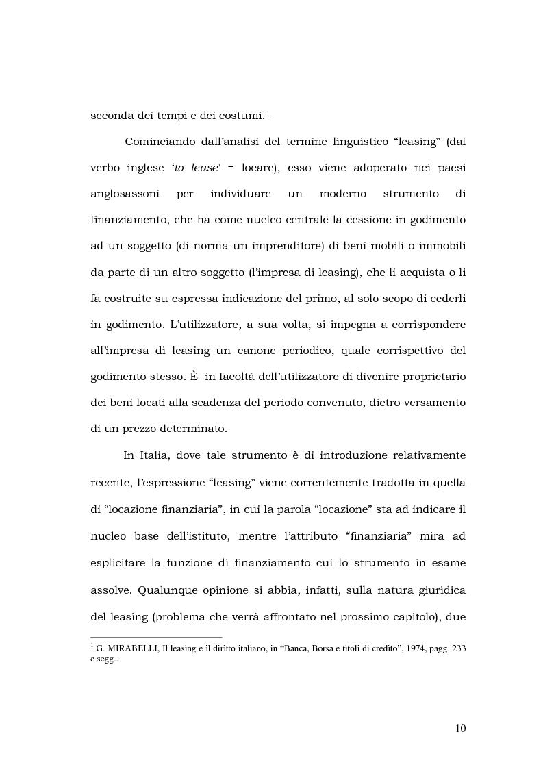 Anteprima della tesi: Il leasing in agricoltura, Pagina 7