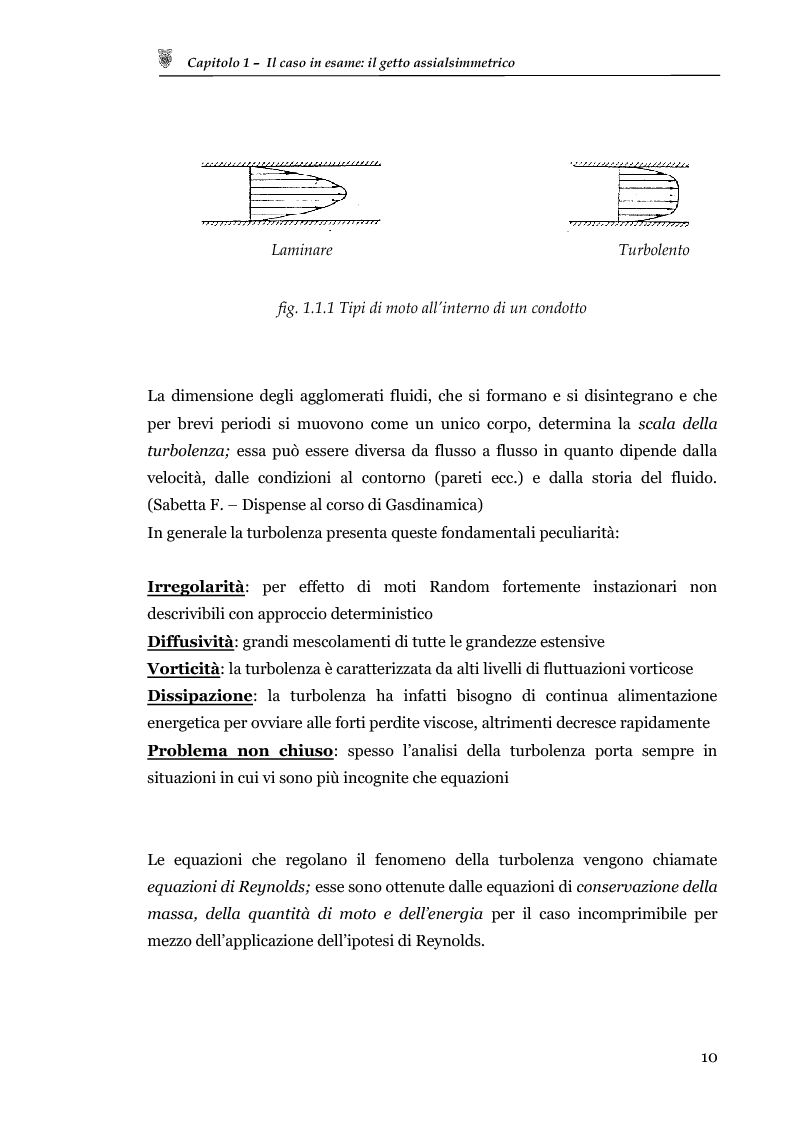 Anteprima della tesi: Studio sperimentale del campo di velocità in uscita da un getto turbolento, Pagina 2