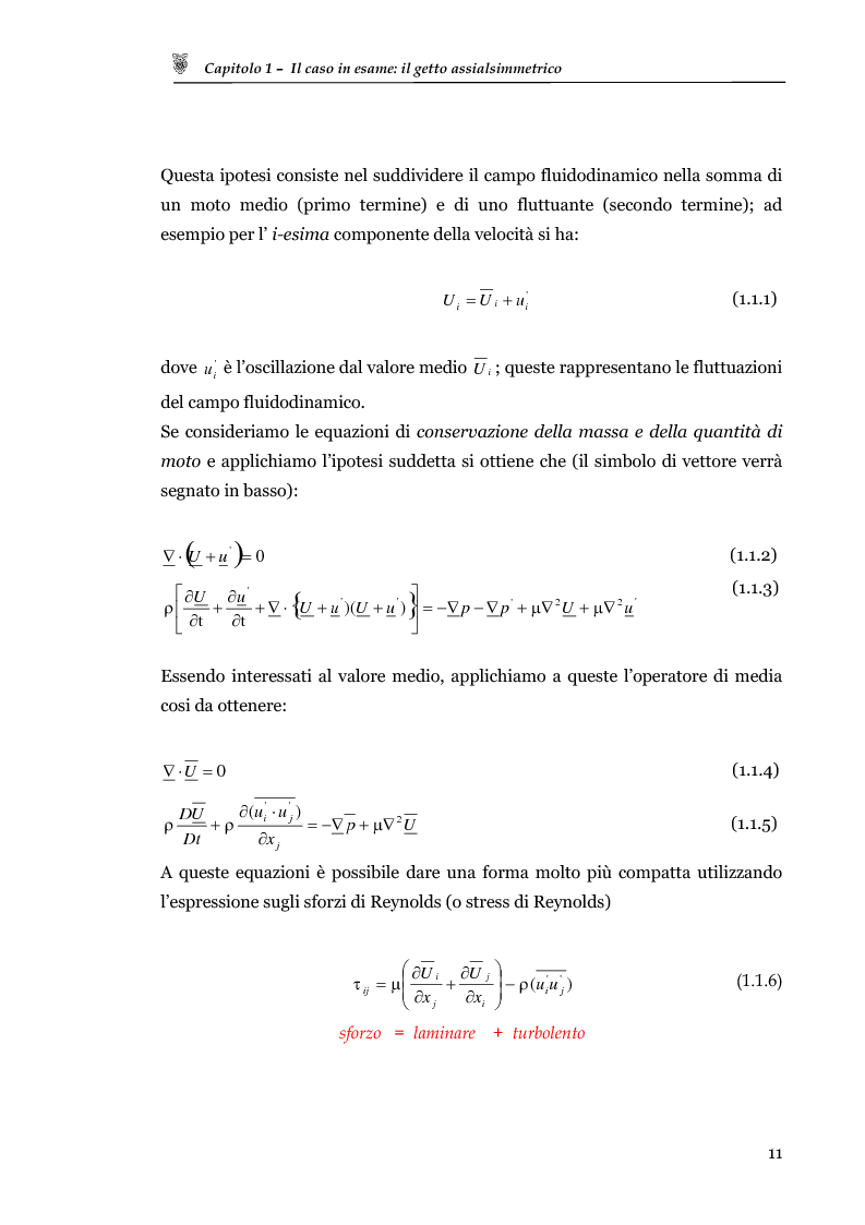 Anteprima della tesi: Studio sperimentale del campo di velocità in uscita da un getto turbolento, Pagina 3