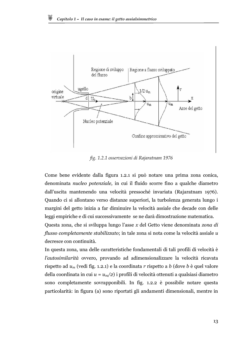 Anteprima della tesi: Studio sperimentale del campo di velocità in uscita da un getto turbolento, Pagina 5