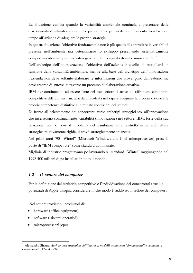 Anteprima della tesi: L'evoluzione della strategia di Apple Computer, Pagina 6