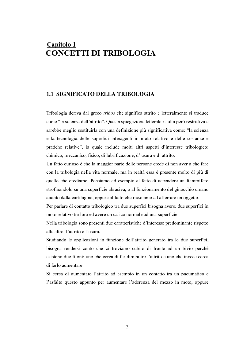 Anteprima della tesi: Problematiche nella caratterizzazione tribologica delle superfici funzionanti di contatto in una sospensione motociclistica, Pagina 2