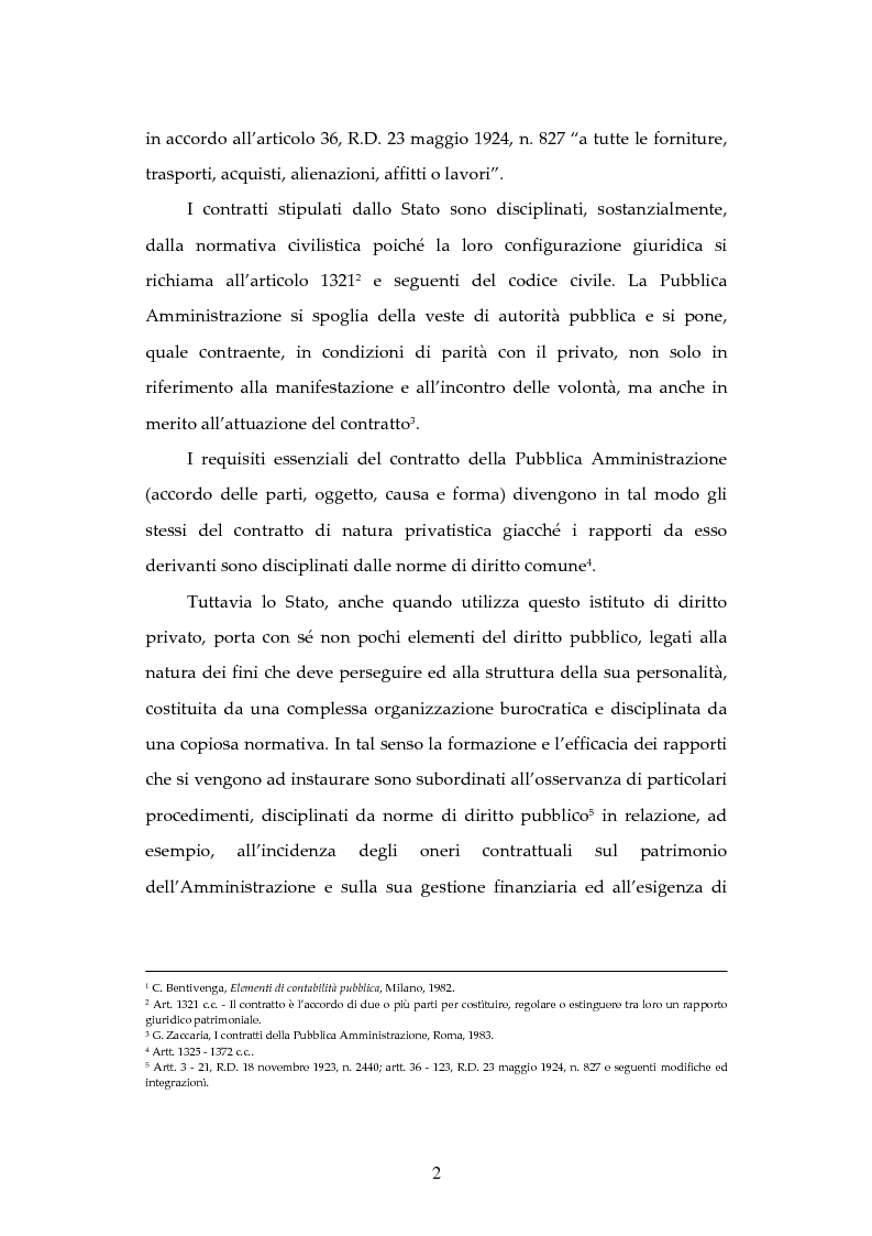Anteprima della tesi: L'attività contrattuale per l'approvvigionamento di beni e servizi nell'amministrazione militare alla luce del nuovo codice dei contratti pubblici (D. Lgs. 163/2006), Pagina 2