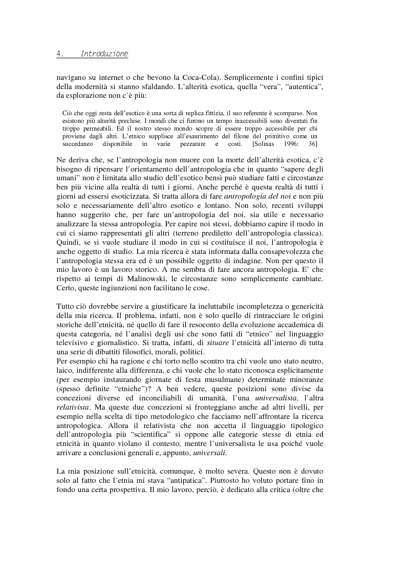 Anteprima della tesi: Evadere dall'Etnicità. Analisi e critica di una categoria dell'antropologia., Pagina 4