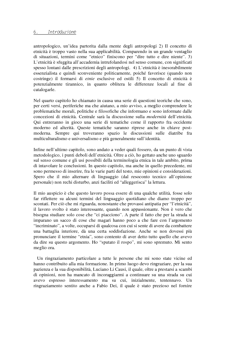 Anteprima della tesi: Evadere dall'Etnicità. Analisi e critica di una categoria dell'antropologia., Pagina 6