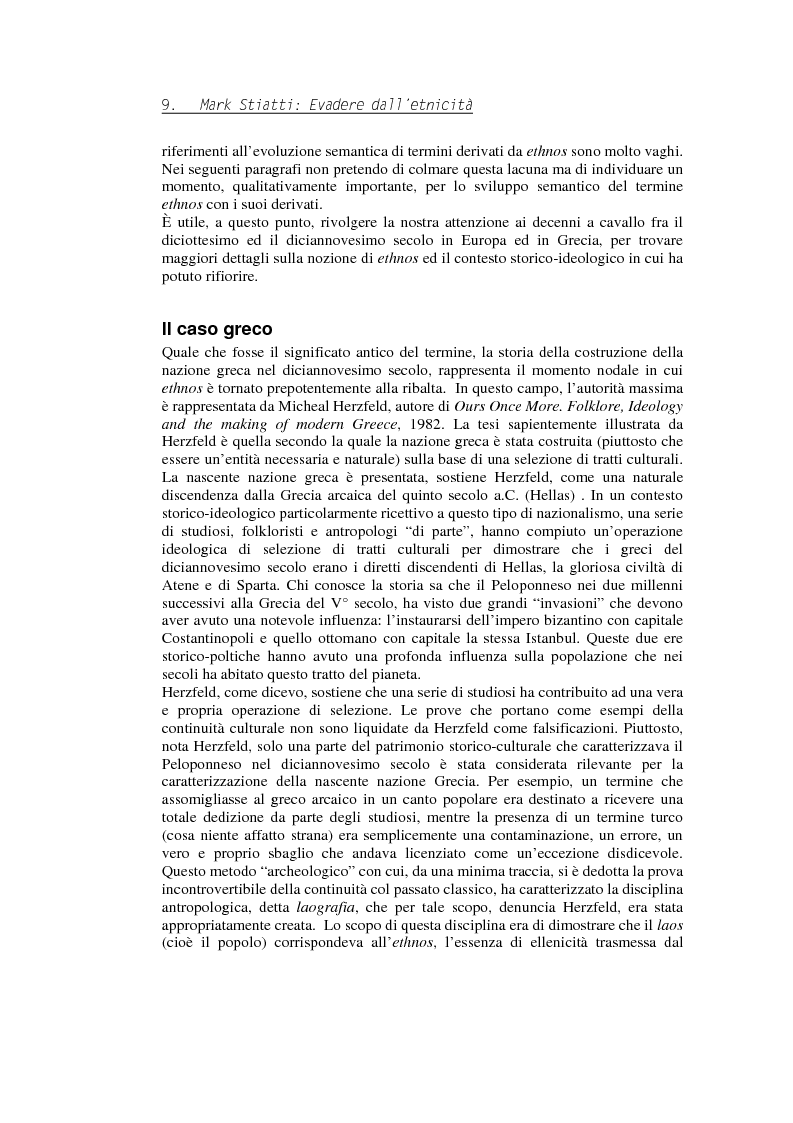 Anteprima della tesi: Evadere dall'Etnicità. Analisi e critica di una categoria dell'antropologia., Pagina 9
