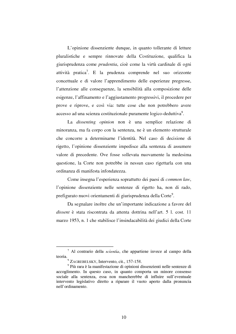 Anteprima della tesi: Dissenso e processo penale con giuria. Il ruolo del giudice dissenziente nel sistema processuale interno e di common law, Pagina 10