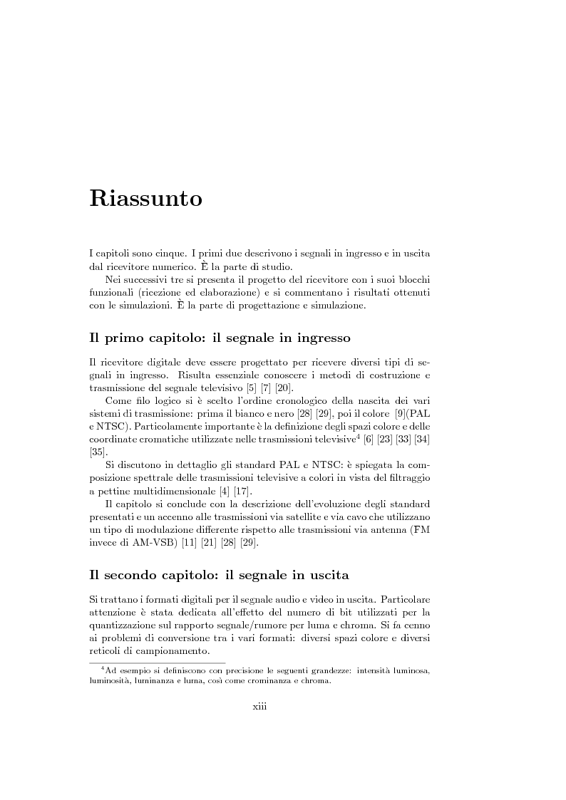 Anteprima della tesi: Ricevitore televisivo numerico., Pagina 5